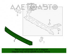 Amplificatorul de bara fata Ford Mustang mk6 18- fara carlig, nou, neoriginal