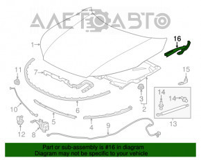 Capota stângă a Honda Accord 16-17, model nou, original OEM