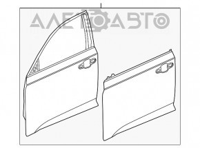 Дверь голая передняя левая Honda Accord 18-22