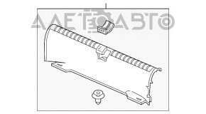 Накладка проема багажника Honda Accord 18-22 черн, царапины