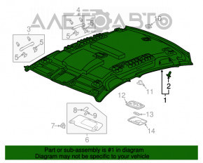 Acoperirea tavanului pentru Honda Accord 18-22 gri, fără panoramică, pentru curățare