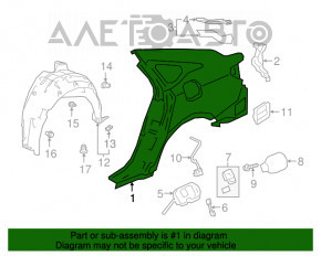 Aripa spate dreapta a un sfert Honda Accord 18-22 nou, neoriginal