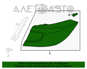 Lampa exterioară aripă stângă Honda Accord 18-22