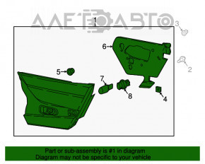 Lampa interioară pentru portbagaj dreapta Honda Accord 18-22 zgârieturi, crăpătură.