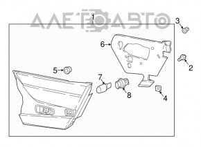 Lampa interioară pentru portbagaj dreapta Honda Accord 18-22 zgârieturi, crăpătură.