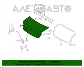 Capac portbagaj Hyundai Sonata 11-15 argintiu SM