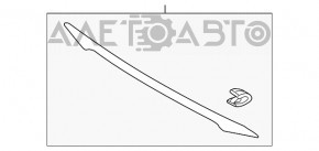 Moldura capacului portbagajului Hyundai Sonata 11-15 crom zgâriat, uzat