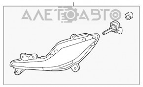 Противотуманная фара птф правая Hyundai Sonata 11-15 новый OEM оригинал