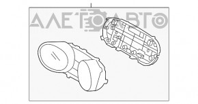 Щиток приборов Hyundai Sonata 11-15 77к, полез хром, царапины