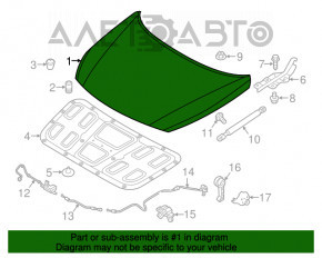 Capota goală Hyundai Sonata 15-17 nouă originală