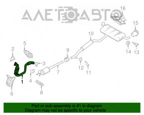 Tubul de admisie cu catalizator pentru Infiniti QX30 17-