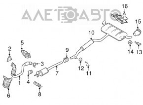 Tubul de admisie cu catalizator pentru Infiniti QX30 17-