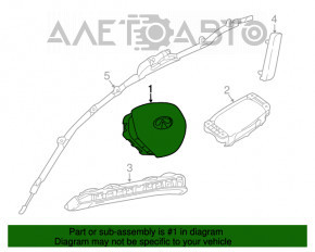 Airbagul din volanul șoferului pentru Infiniti QX30 17-