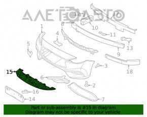 Защита переднего бампера Infiniti QX30 17- отсутствует фрагмент