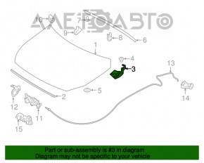 Bucla capotei dreapta Infiniti QX30 17- nou OEM original