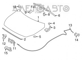 Bucla capotei dreapta Infiniti QX30 17-