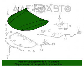 Capota goală Lexus ES300h ES350 13-18 aurie 4U7