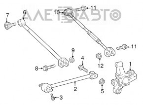 Maneta transversală spate stânga Lexus ES300h ES350 13-18 nouă originală OEM