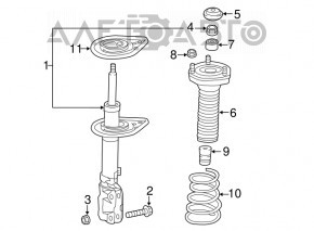 Амортизатор задний левый Lexus ES350 13-18 R17 OEM