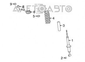 Amortizorul frontal stânga pentru Lexus GX470 03-09, nou, original OEM