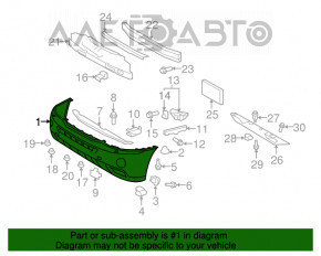 Бампер передний голый Lexus RX400h 06-09