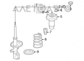 Suportul complet al amortizorului spate stânga pentru Lexus RX400h 06-09 FWD