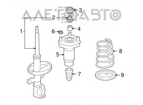 Suportul amortizorului asamblat spate dreapta pentru Lexus RX400h 06-09 FWD