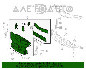 Jaluzele deflectorului radiatorului asamblate Lincoln MKC 15- cu motor electric