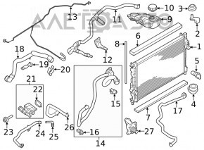 Radiator de răcire apă Ford Escape MK3 17-19 1.5T 2.0T