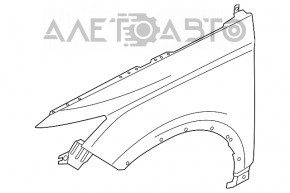 Aripa dreapta fata pentru Lincoln MKC 15-19, post-restilizare.