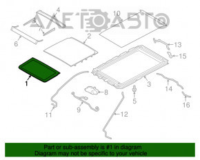 Geamul panoramic frontal al Lincoln MKC 15-