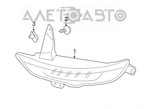 Lampa spate stanga a bara de protectie Lincoln MKC 15-