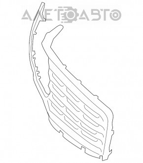 Grila radiatorului dreapta Lincoln MKC 15-18 pre-restilizare cu ramă nouă, neoriginală.