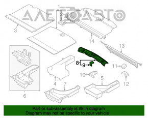 Capacul portbagajului Lincoln MKX 16-