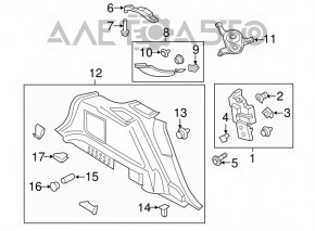 Capotă arc stânga Lincoln MKX 16-