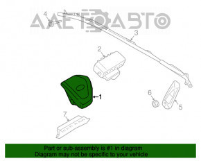 Airbagul de siguranță în volanul șoferului Lincoln MKX 16-