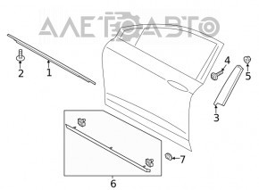 Capac usa fata inferioara stanga Lincoln MKZ 13-20 rupta fixare