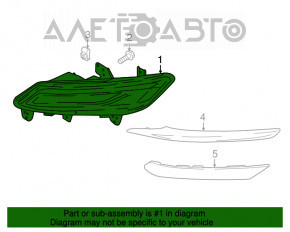 Противотуманная фара птф левая Lincoln MKZ 13-16 надлом креп