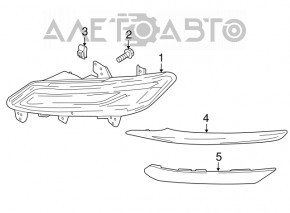 Противотуманная фара птф левая Lincoln MKZ 13-16 надлом креп