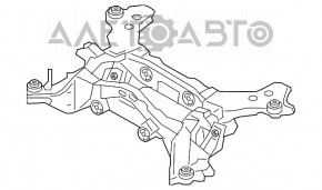 Подрамник задний Lincoln MKZ 13-20 AWD, 2 С\Б редуктора потресканы, 4 С\Б подрамника под замену