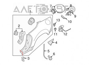 Замок лючка бензобака Mazda 3 14-18 BM