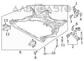 Клык подрамника передний левый Mazda CX-5 13-16