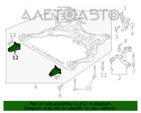 Лопух подрамника передний левый Mazda3 14-18 BM