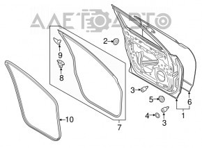 Дверь в сборе передняя правая Mazda CX-9 16-