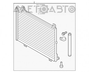 Radiatorul condensatorului de aer condiționat Mazda CX-9 16- nou TYC Taiwan