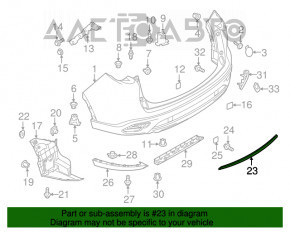 Moldura bara spate Mazda CX-9 16-