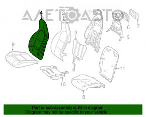 Водительское сидение Mercedes CLA 14-19 с airbag, электро, кожа чер