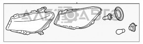 Far stânga față Mercedes CLA 14-19 gol halogen