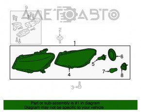 Far stânga față Mercedes CLA 14-19 gol halogen