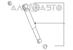 Амортизатор задний правый Nissan Rogue 07-12